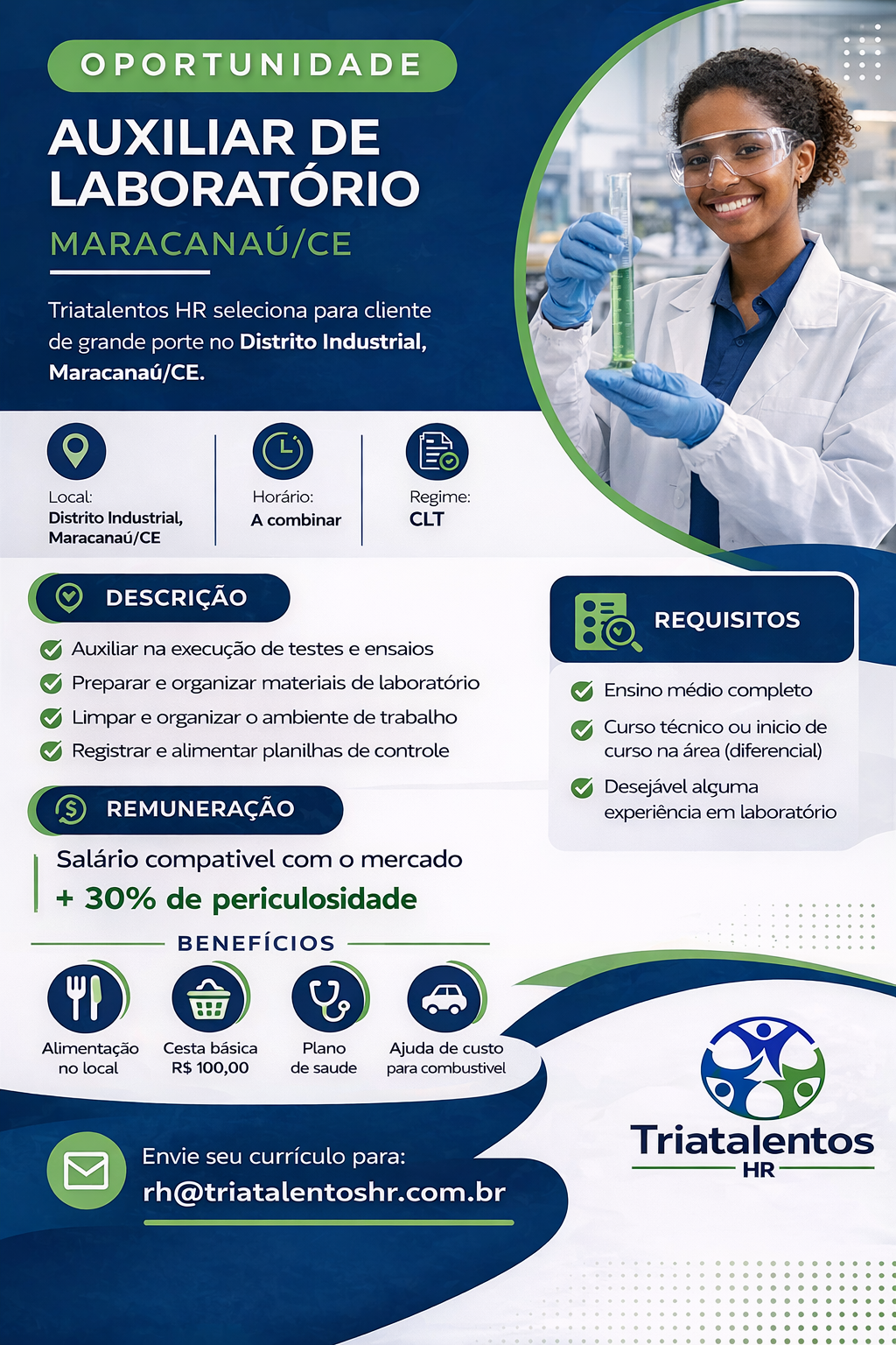 Auxiliar de Laboratório – Industrial Maracanaú/CE