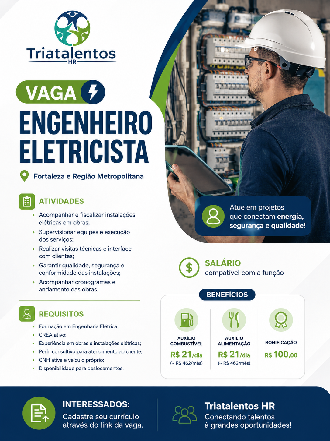 Engenheiro Eletricista – Fortaleza e demais regiões
