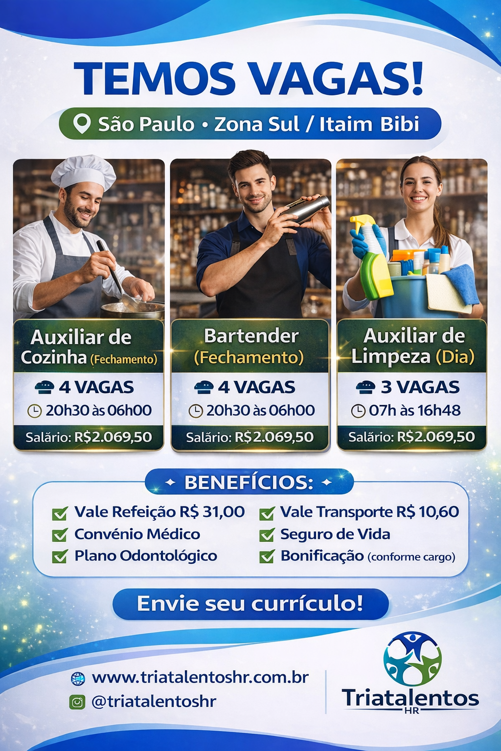 Diversas vagas Restaurantes parceiros – São Paulo