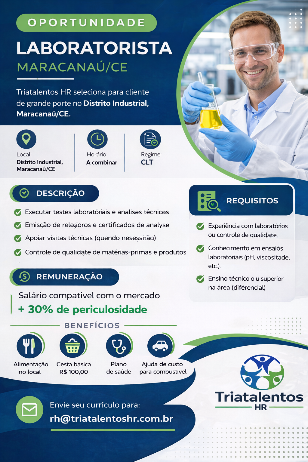 Laboratorista – Industrial Maracanaú/CE