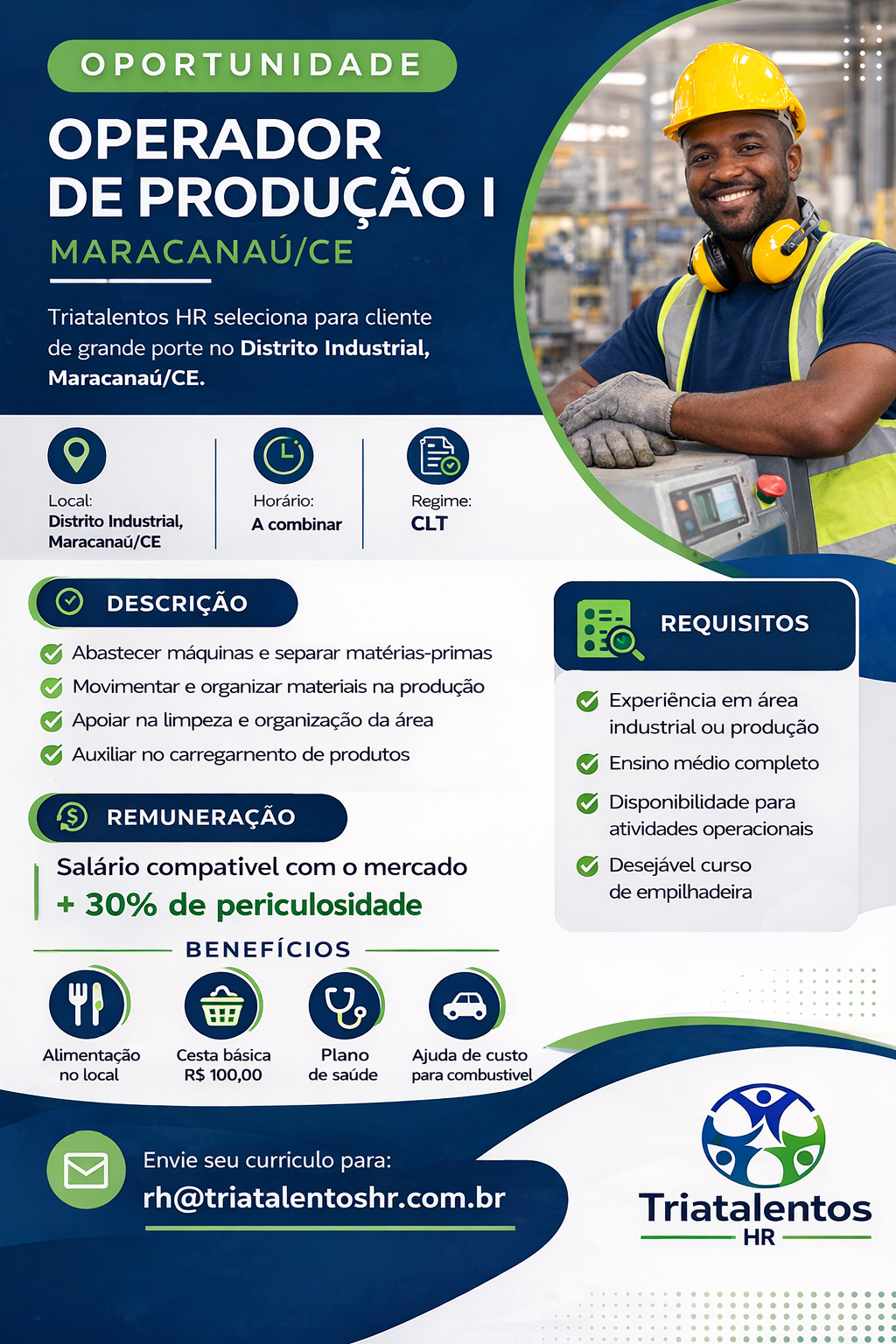 Operador de Produção I- Industrial Maracanaú/CE