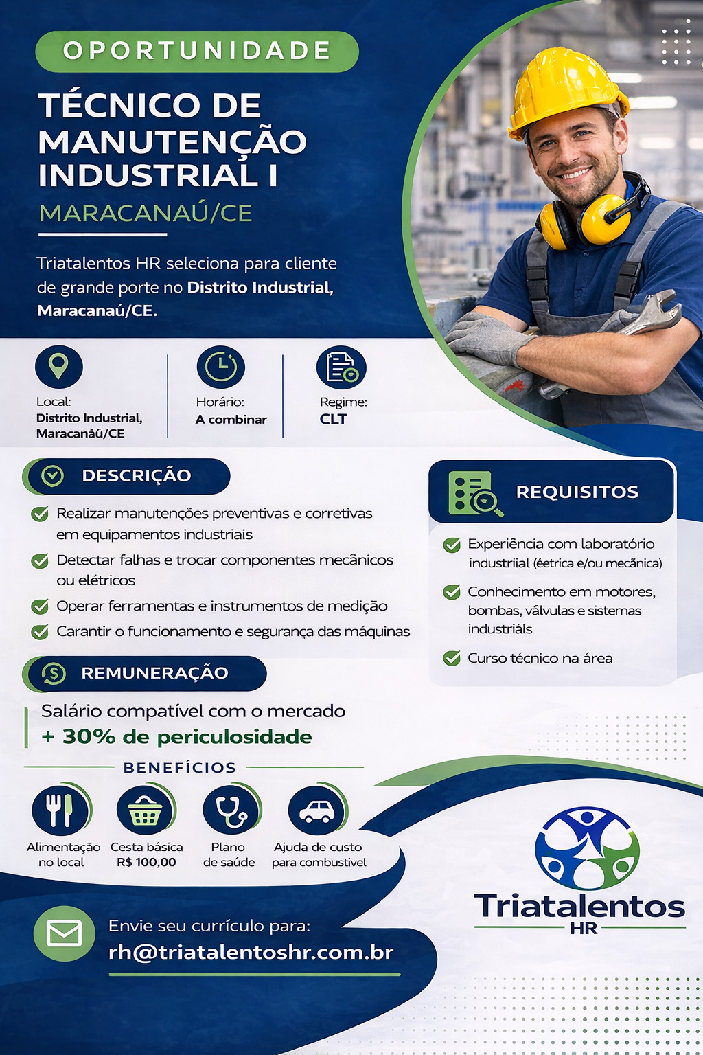 Técnico de Manutenção I – Industrial Maracanaú/CE